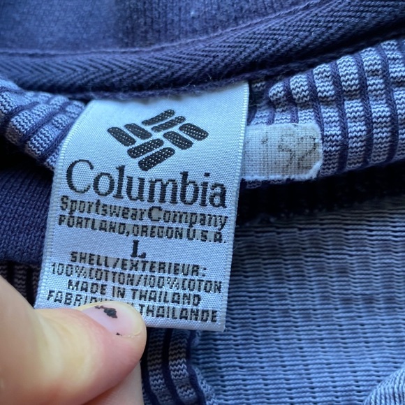 Vintage golf polo Columbia striped blue see description - Picture 5 of 9